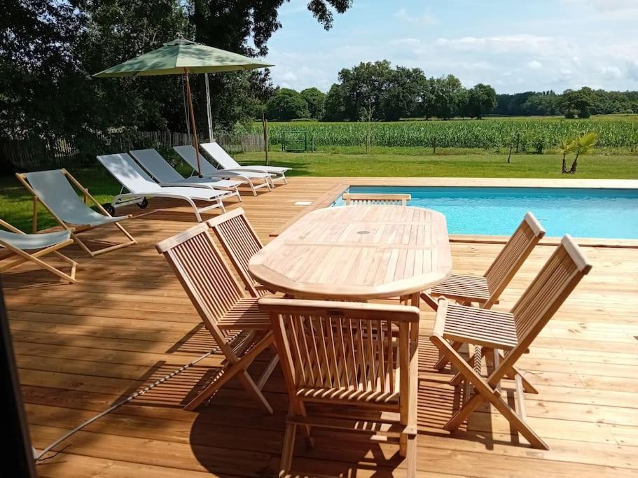 Maison Neuve Avec Piscine Chauffee, 4 Kms De Contis Plage Saint-Julien-en-Born Extérieur photo
